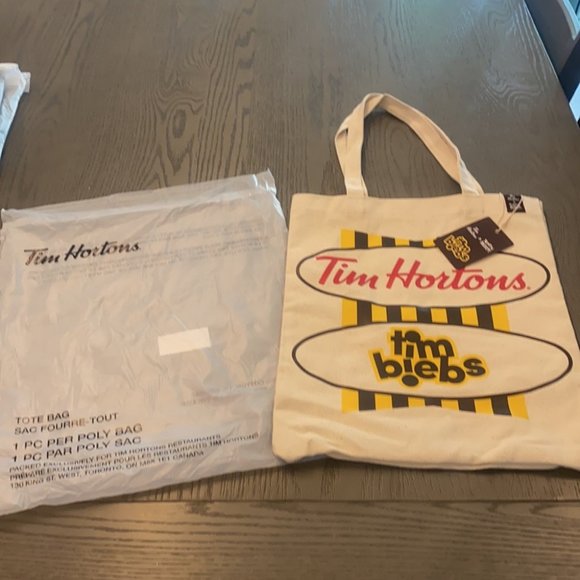 Tim Hortons + Justin Bieber collaboration Tote Bag New with tags